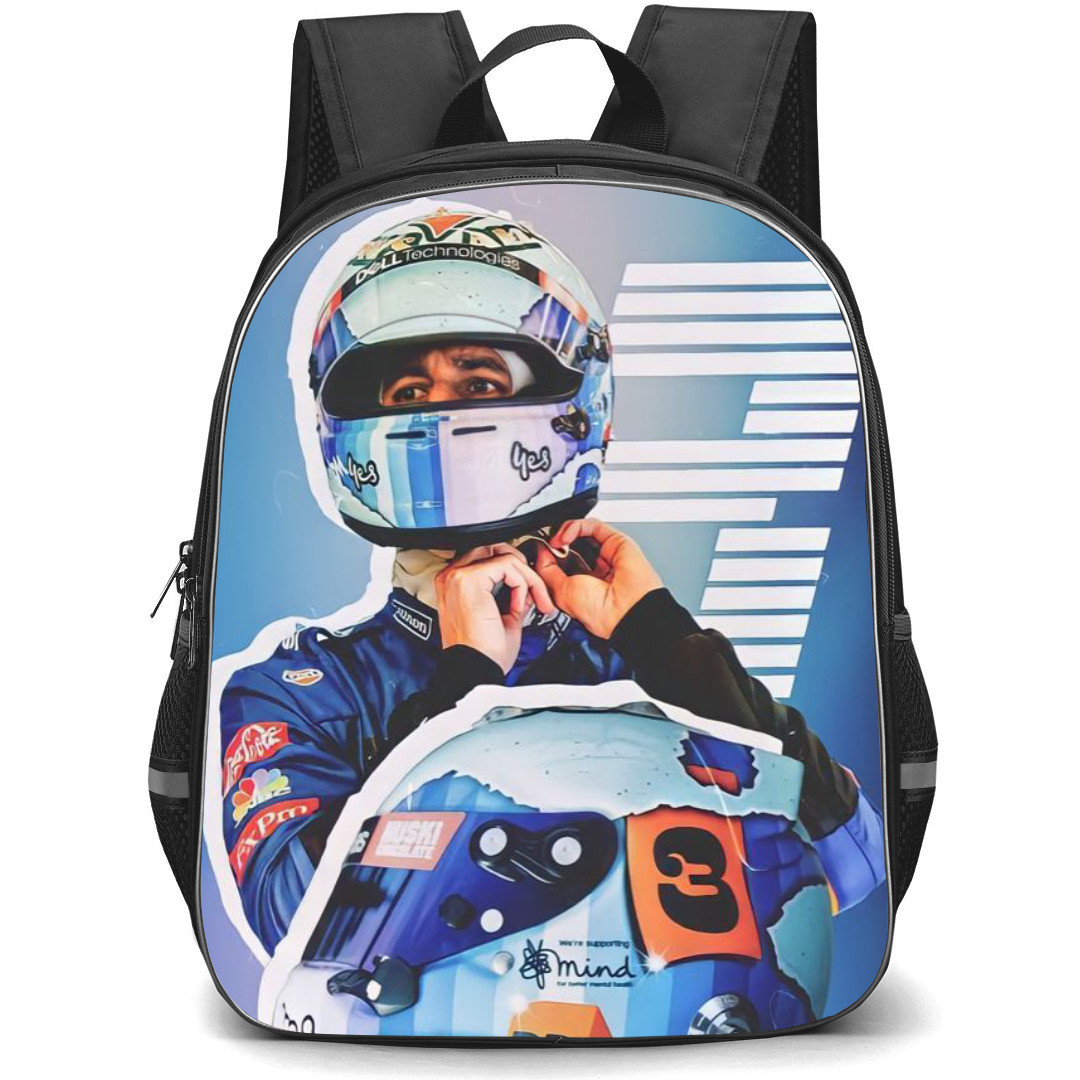 F1 Formula One Daniel Ricciardo Backpack StudentPack - Wearing Helmet Poster