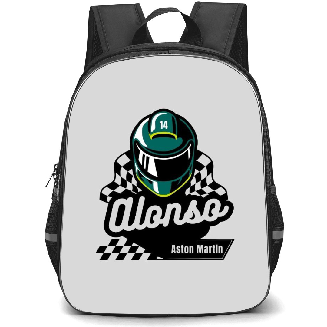 F1 Formula One Fernando Alonso Backpack StudentPack - Minimalist Helmet Art