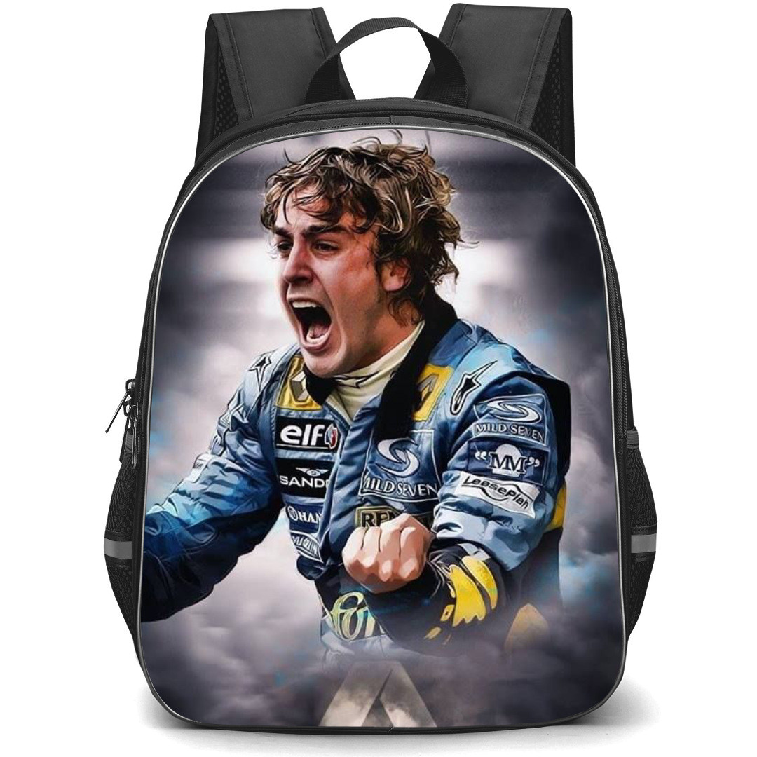 F1 Formula One Fernando Alonso Backpack StudentPack - Screaming Poster