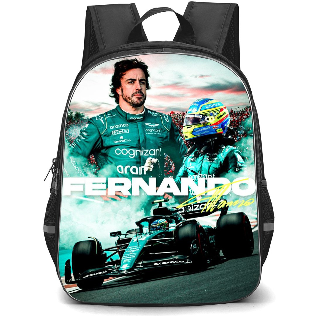 F1 Formula One Fernando Alonso Backpack StudentPack - Sky Overlay Portrait