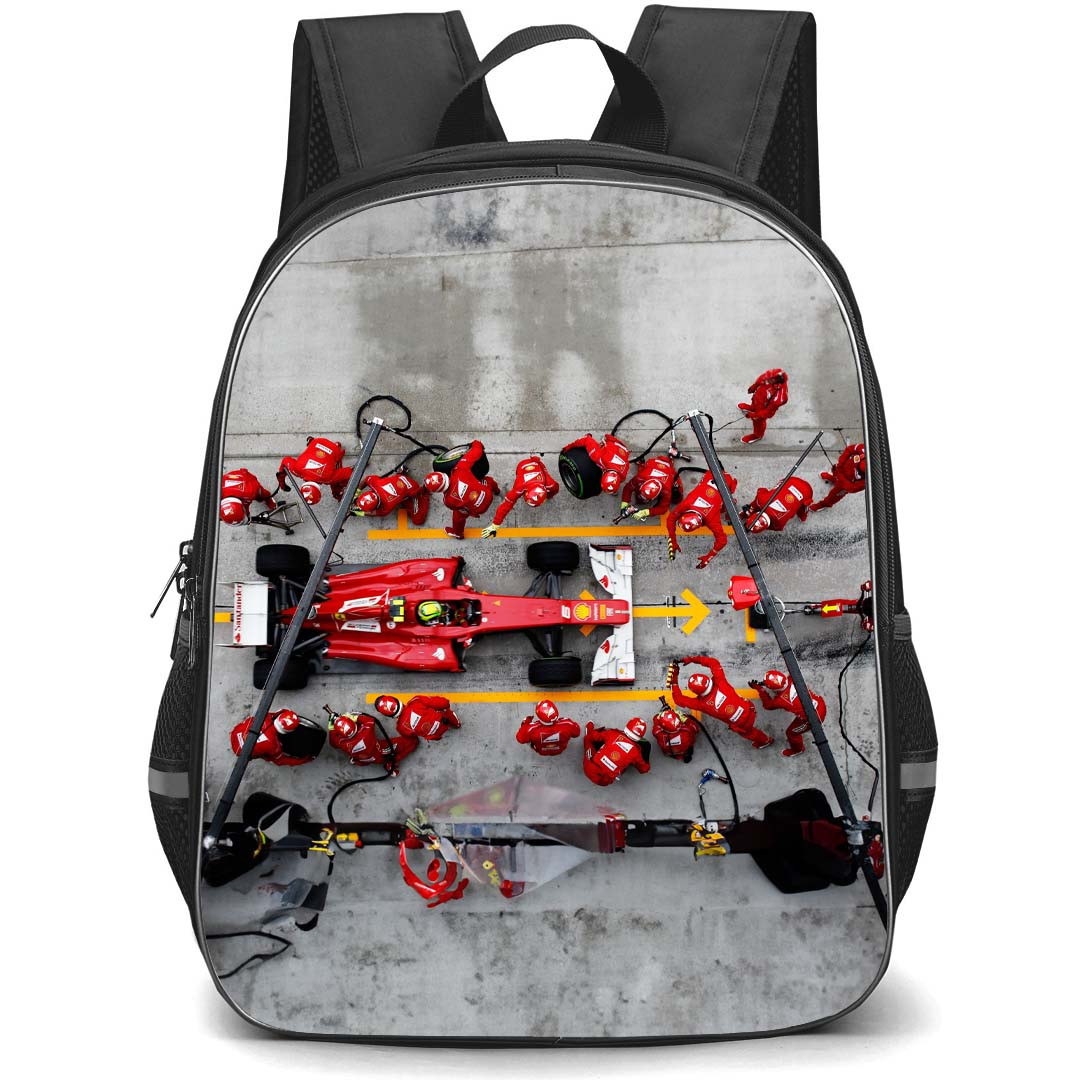 F1 Formula One Ferrari Backpack StudentPack - Ferrari Formula 1 Pit Crew Poster