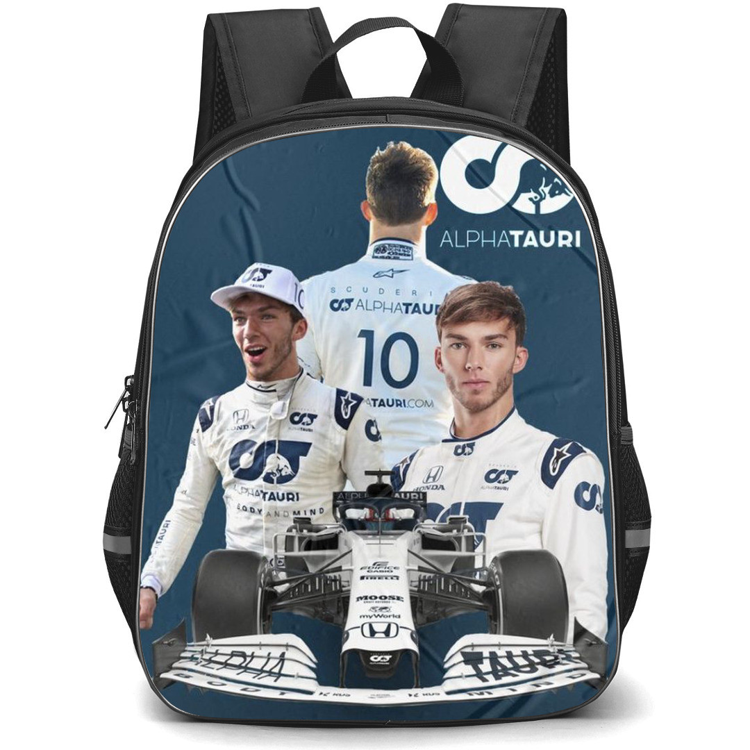 F1 Formula One Pierre Gasly Backpack StudentPack - Blue Collage Poster