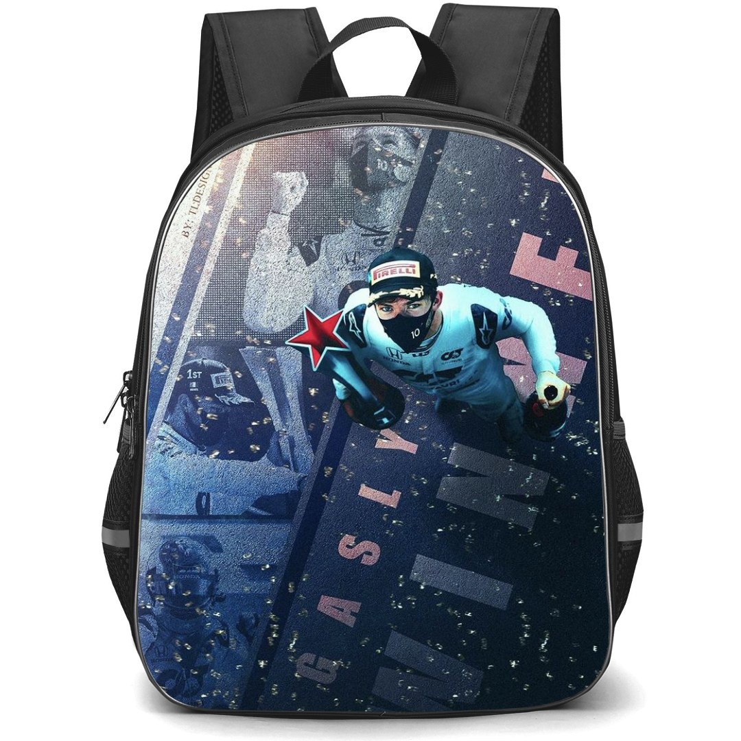 F1 Formula One Pierre Gasly Backpack StudentPack - Cinematic Poster Design