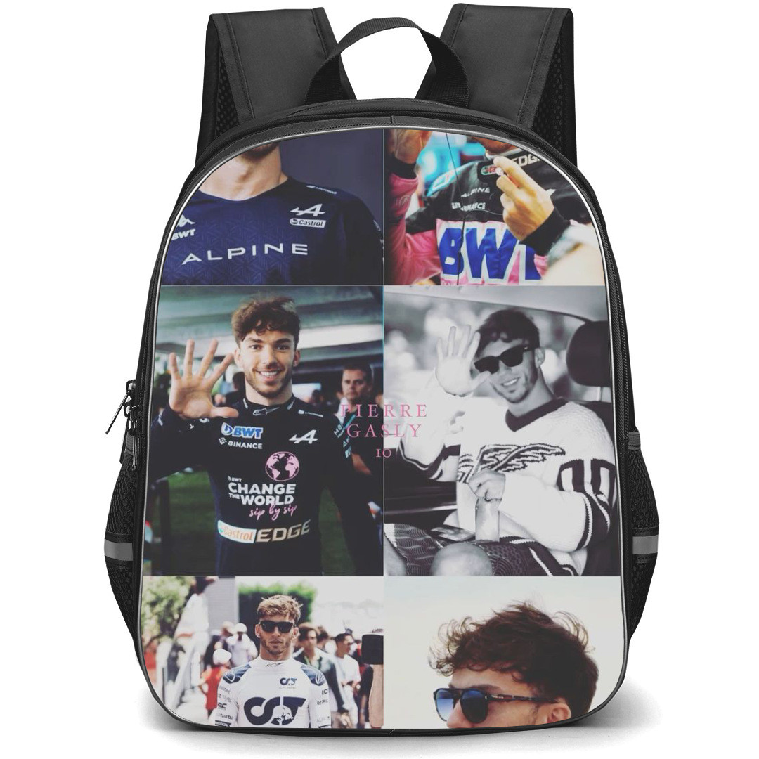 F1 Formula One Pierre Gasly Backpack StudentPack - Photo Frame Collage