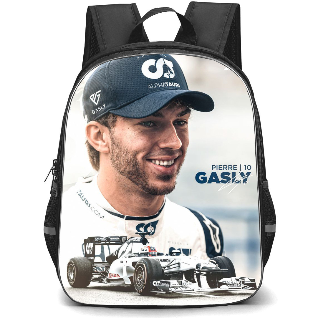 F1 Formula One Pierre Gasly Backpack StudentPack - Smiling Portrait Art