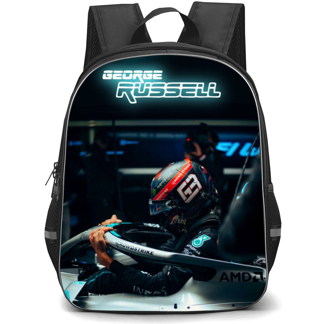 F1 Formula One George Russell Backpack StudentPack - Glowing Initials Poster