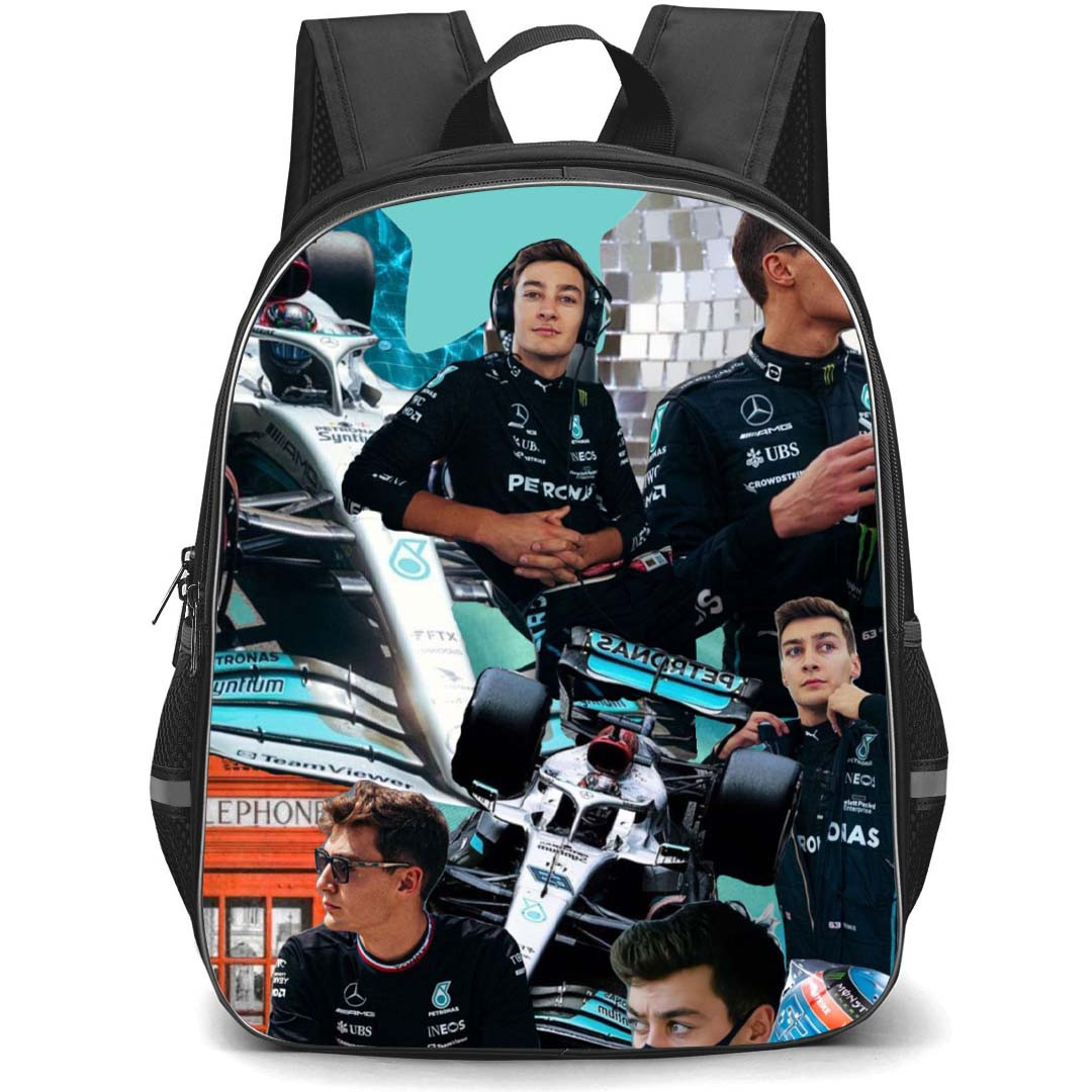 F1 Formula One George Russell Backpack StudentPack - George Russell Portrait Collage