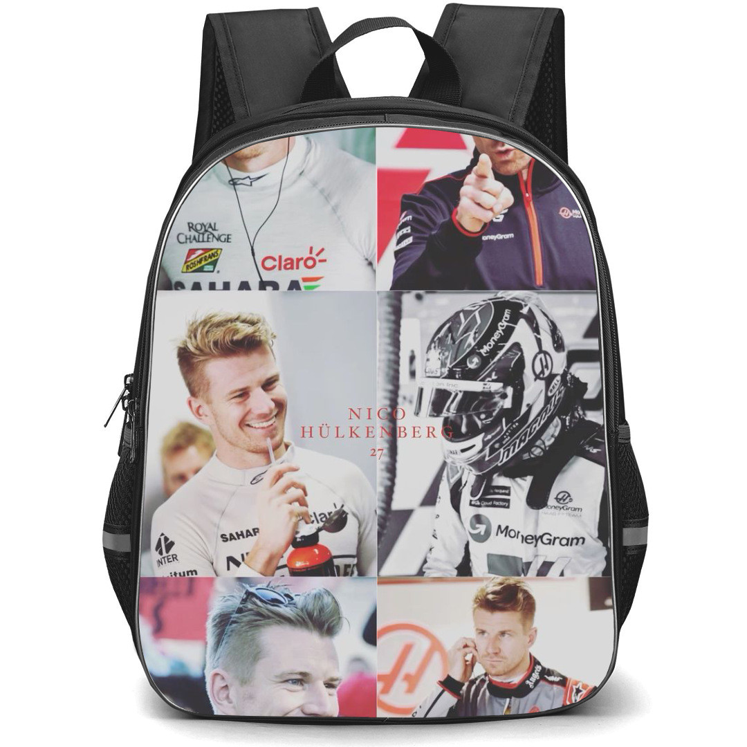 F1 Formula One Nico Hulkenberg Backpack StudentPack - Collage Art