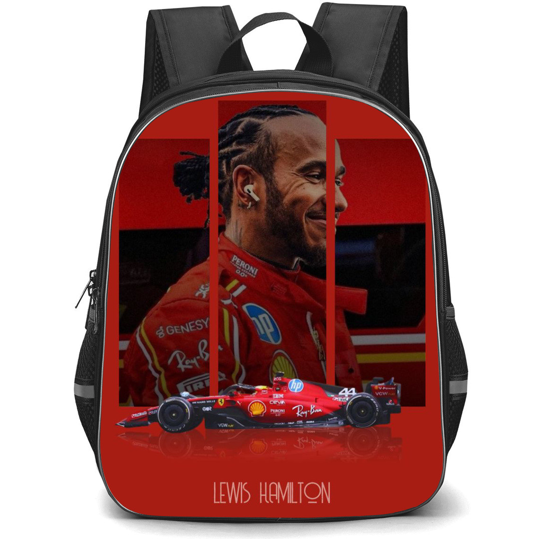 F1 Formula One Lewis Hamilton Backpack StudentPack - Lewis Hamilton Started Following Scuderia Ferrari Poster