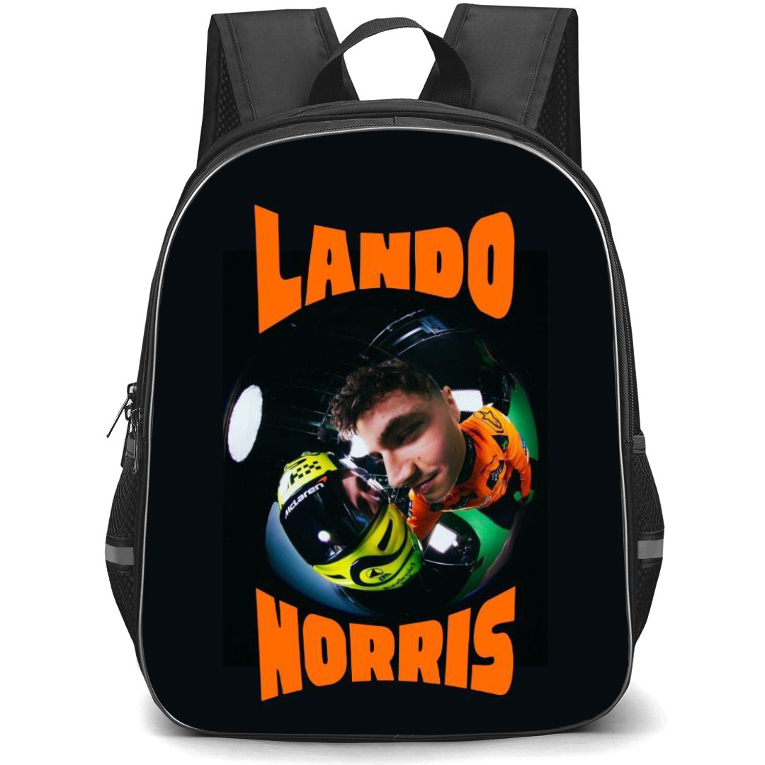 F1 Formula One Lando Norris Backpack StudentPack - Aesthetic Fisheye Poster