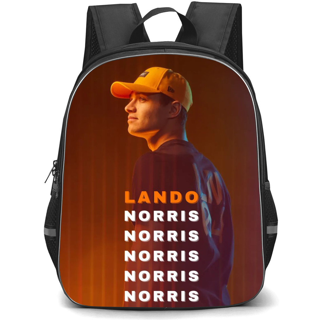 F1 Formula One Lando Norris Backpack StudentPack - Aesthetic Side View Portrait