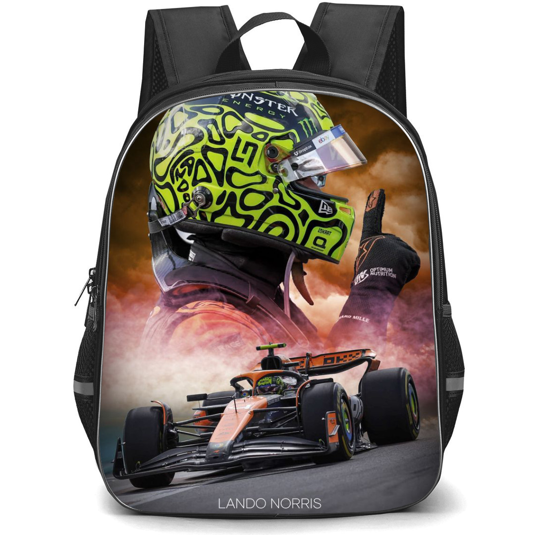 F1 Formula One Lando Norris Backpack StudentPack - Headshot Sky Overlay