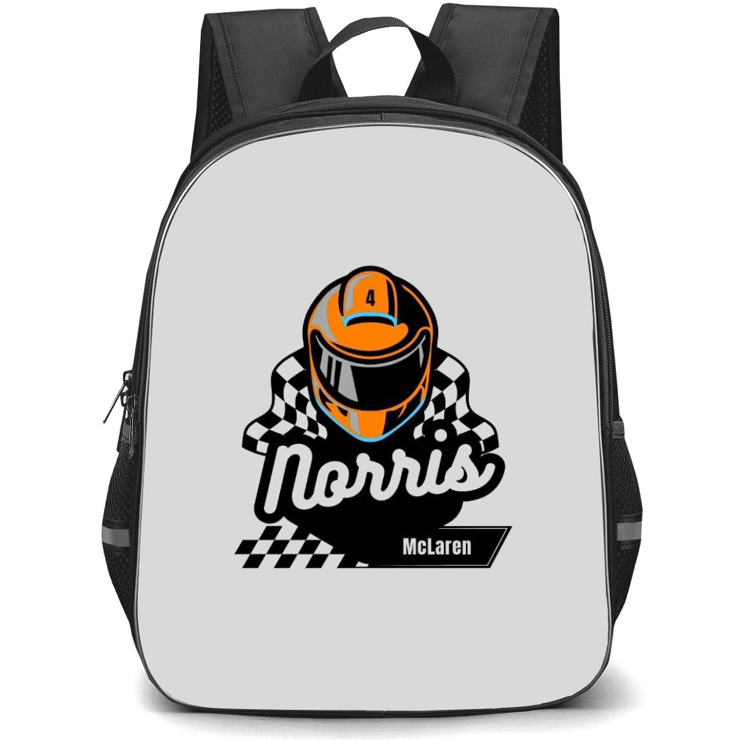 F1 Formula One Lando Norris Backpack StudentPack - Minimalist Helmet Logo