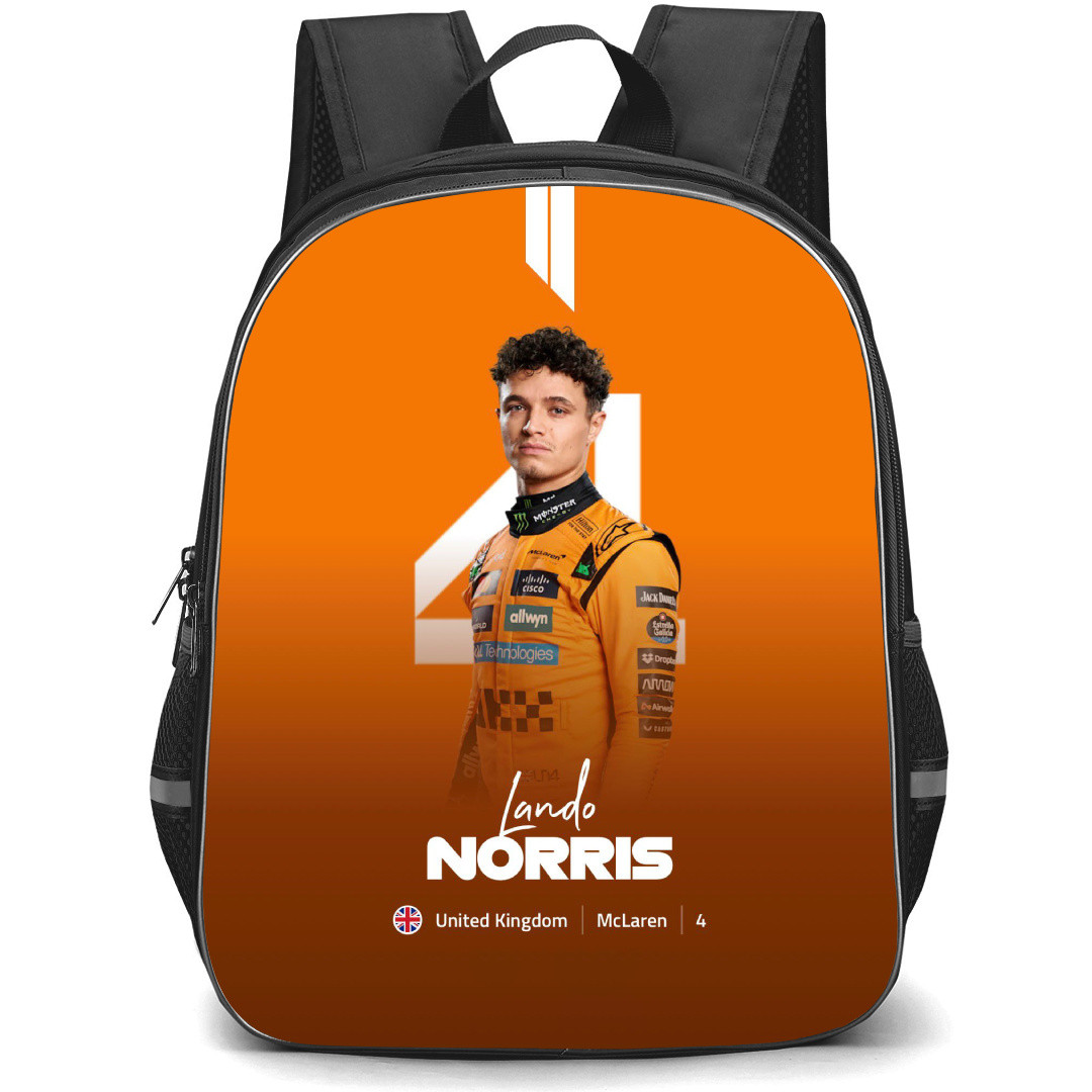 F1 Formula One Lando Norris Backpack School Bag StudentPack - Portrait Ticket Poster