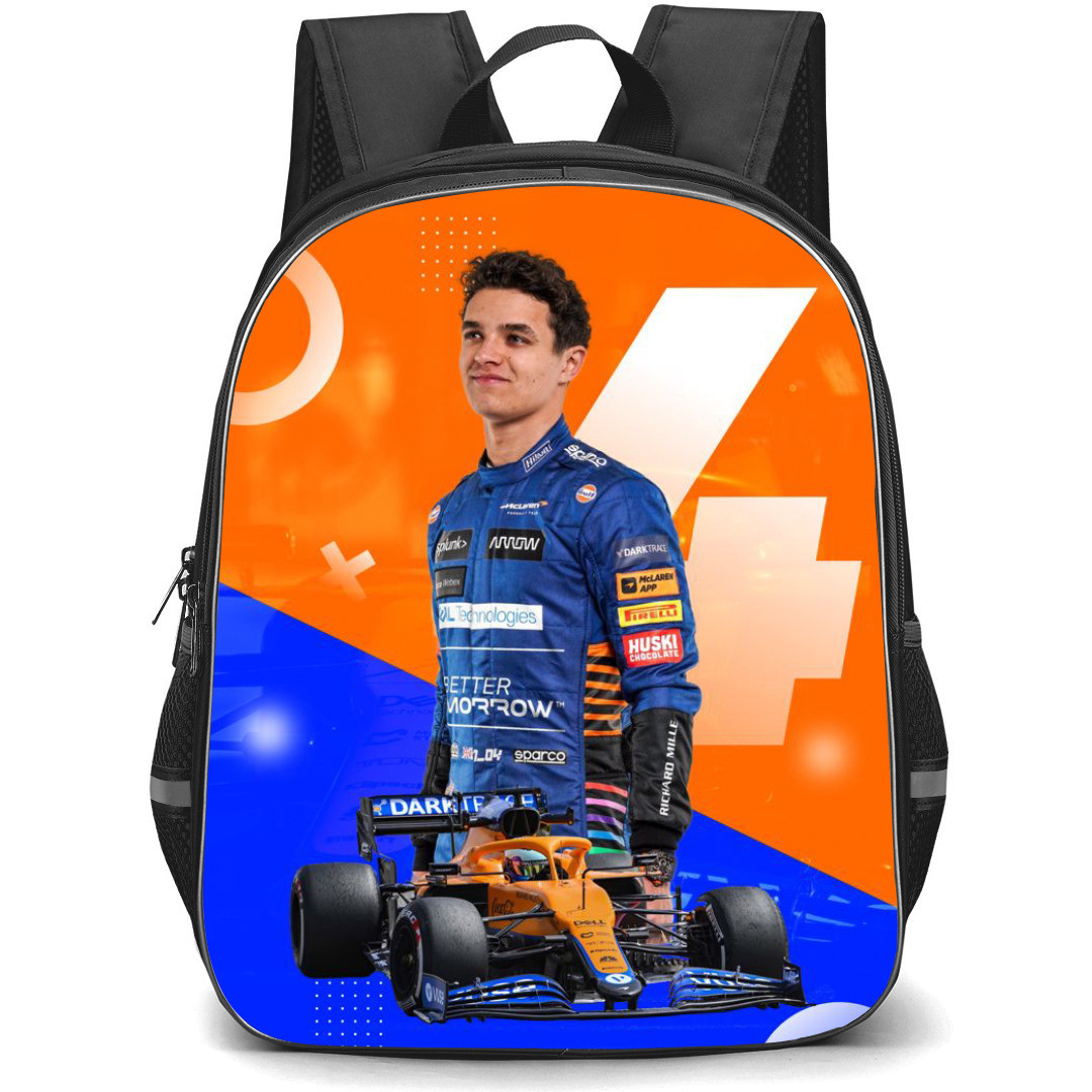 F1 Formula One Lando Norris Backpack StudentPack - Side Pose Portrait