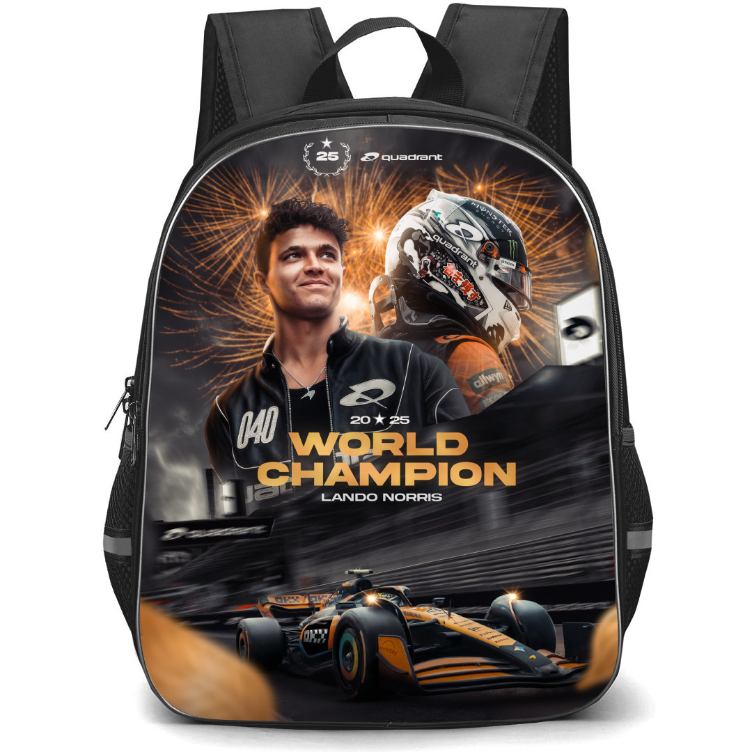 F1 Formula One Lando Norris Backpack School Bag StudentPack - World Champion Quadrant Poster