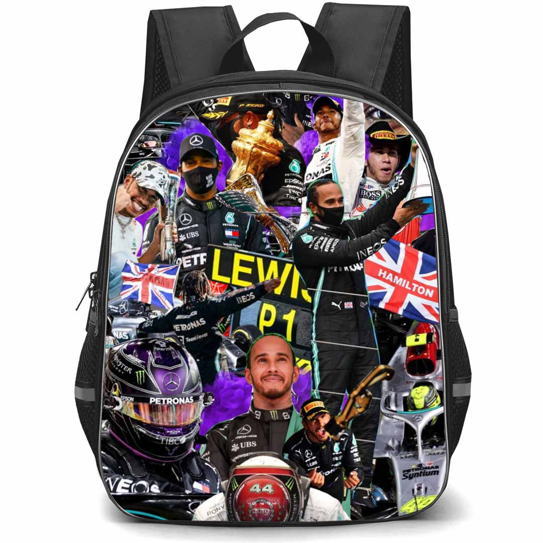 F1 Formula One Lewis Hamilton Backpack StudentPack - Lewis Hamilton Collage