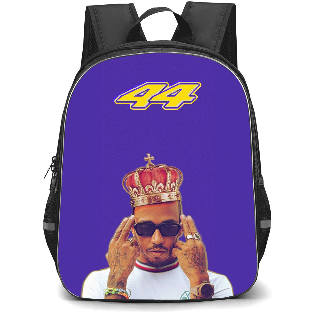 F1 Formula One Lewis Hamilton Backpack StudentPack - Lewis Hamilton Double Head Tap Portrait