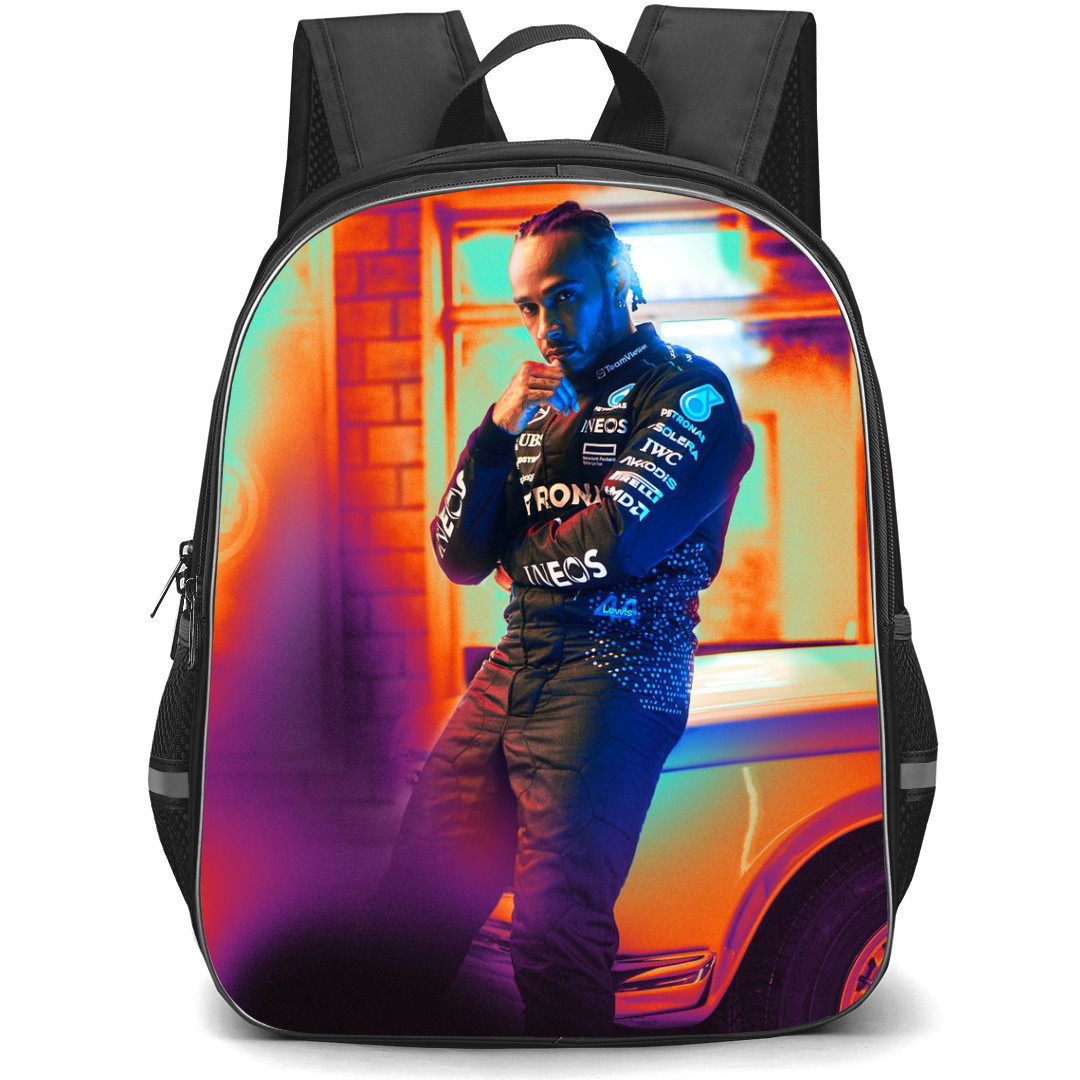F1 Formula One Lewis Hamilton Backpack StudentPack - Pop Art Portrait
