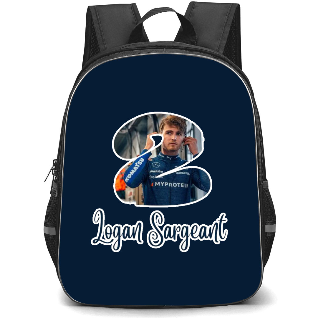 F1 Formula One Logan Sargeant Backpack StudentPack - Number Two Sticker Art