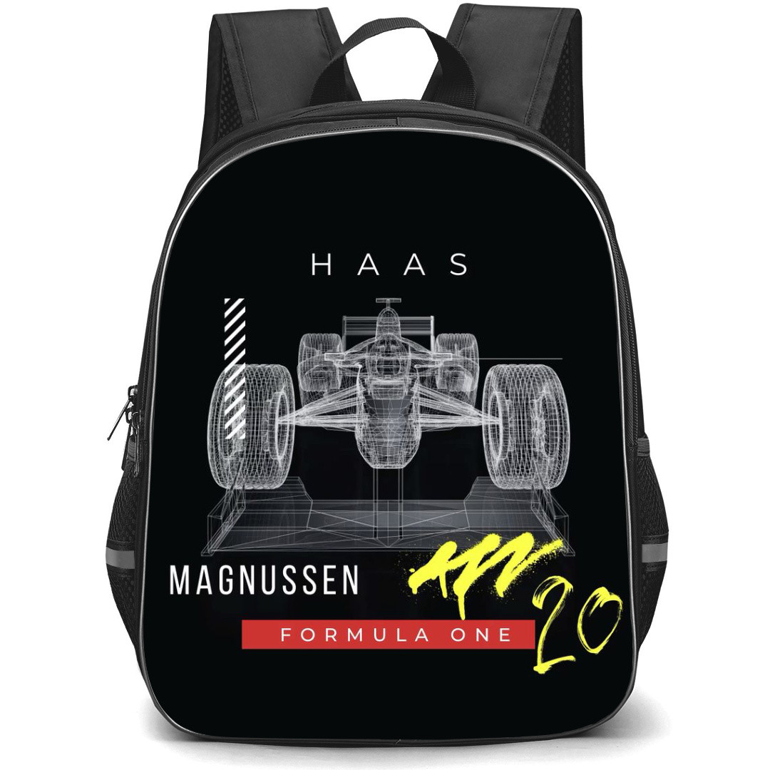 F1 Formula One Kevin Magnussen Backpack StudentPack - Car Blueprint Portrait