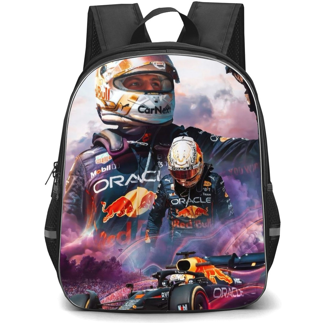 F1 Formula One Max Verstappen Backpack StudentPack - Purple Sky Overlay