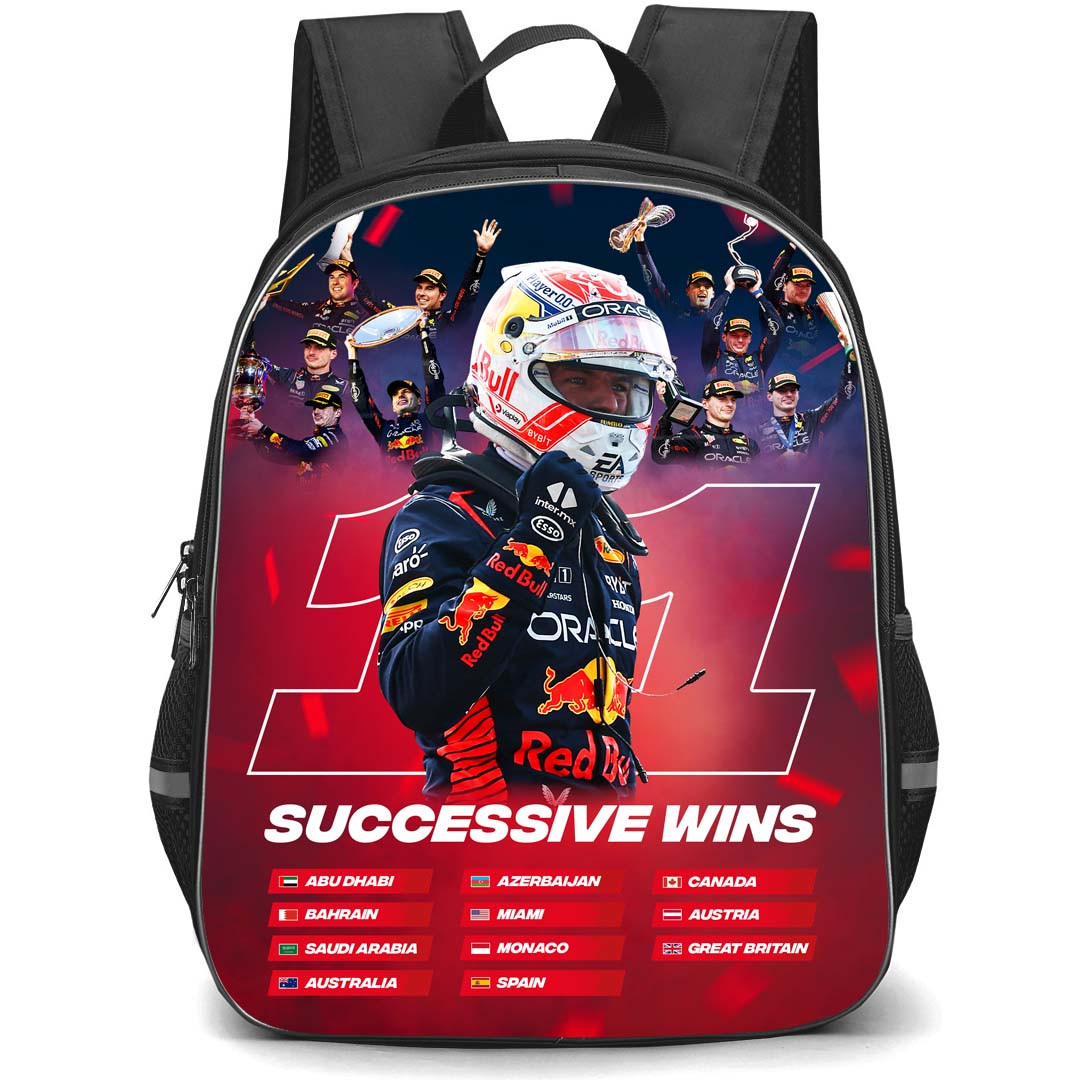 F1 Formula One Max Verstappen Backpack StudentPack - Max Verstappen Successive Wins Poster