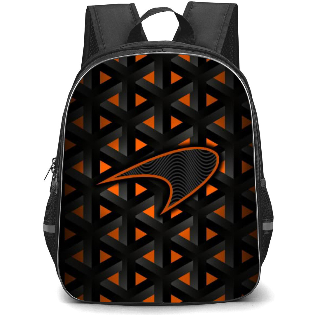 F1 Formula One McLaren Backpack StudentPack - McLaren Logo On Orange Triangle Background