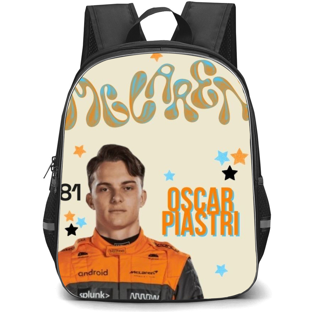 F1 Formula One Oscar Piastri Backpack StudentPack - Liquid Metal Poster