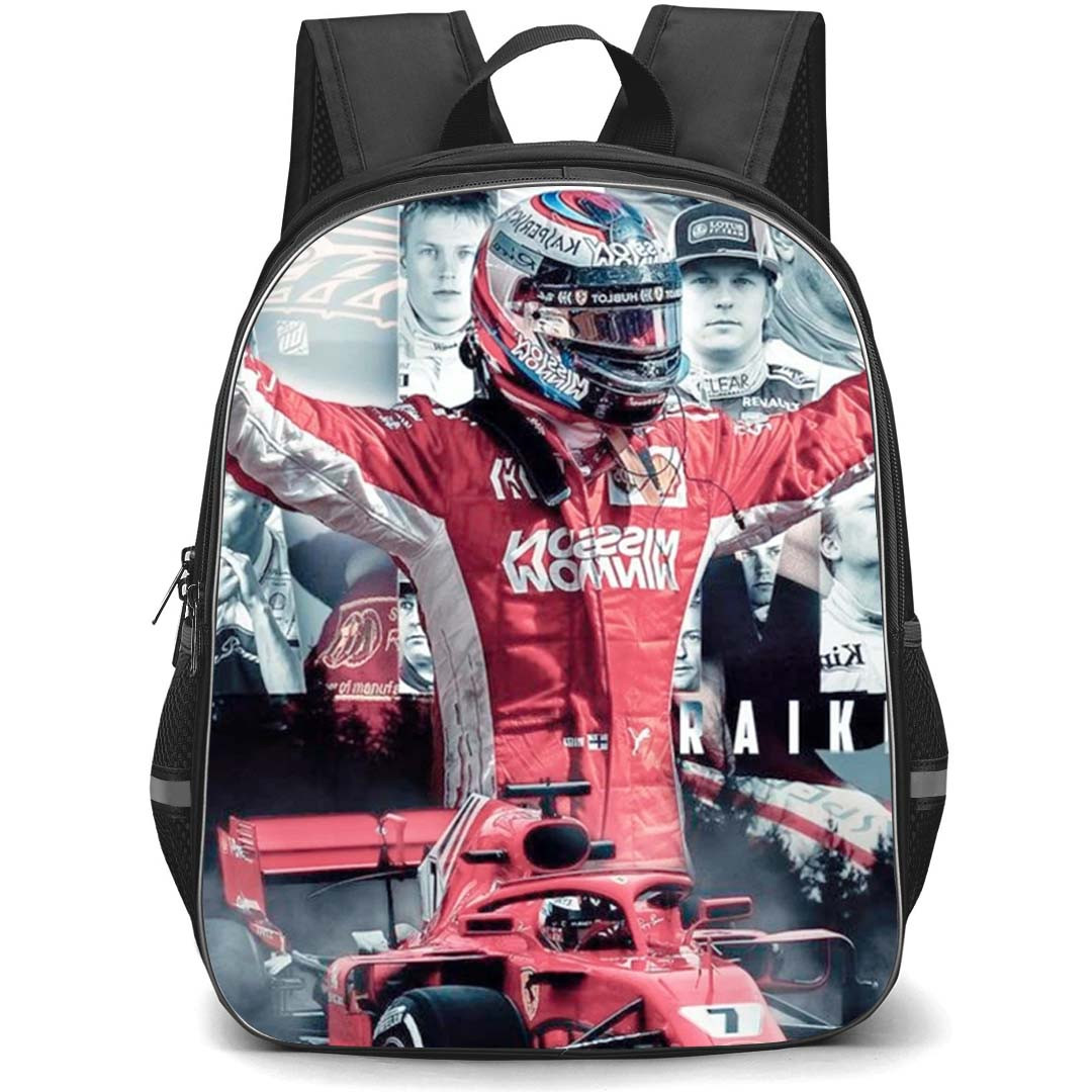 F1 Formula One Kimi Raikkonen Backpack StudentPack - Kimi Raikkonen 7 Long Live The Champion Poster
