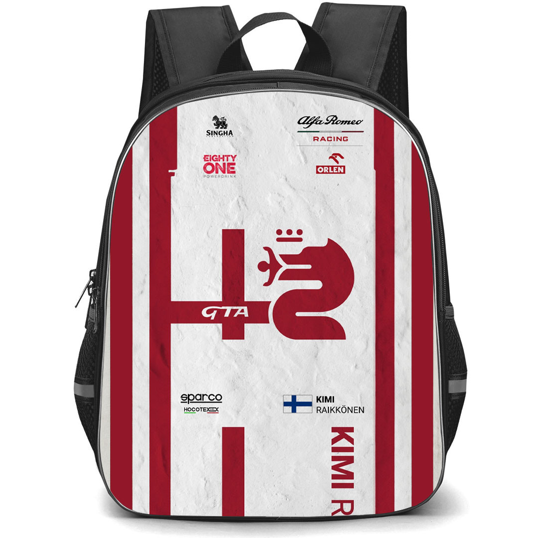 F1 Formula One Kimi Raikkonen Backpack StudentPack - Kimi Raikkonen Alfa Romeo Racing Poster