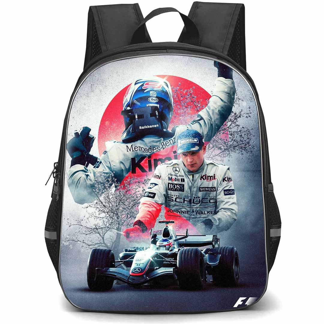 F1 Formula One Kimi Raikkonen Backpack StudentPack - Kimi Raikkonen Japanese GP Mclaren Poster