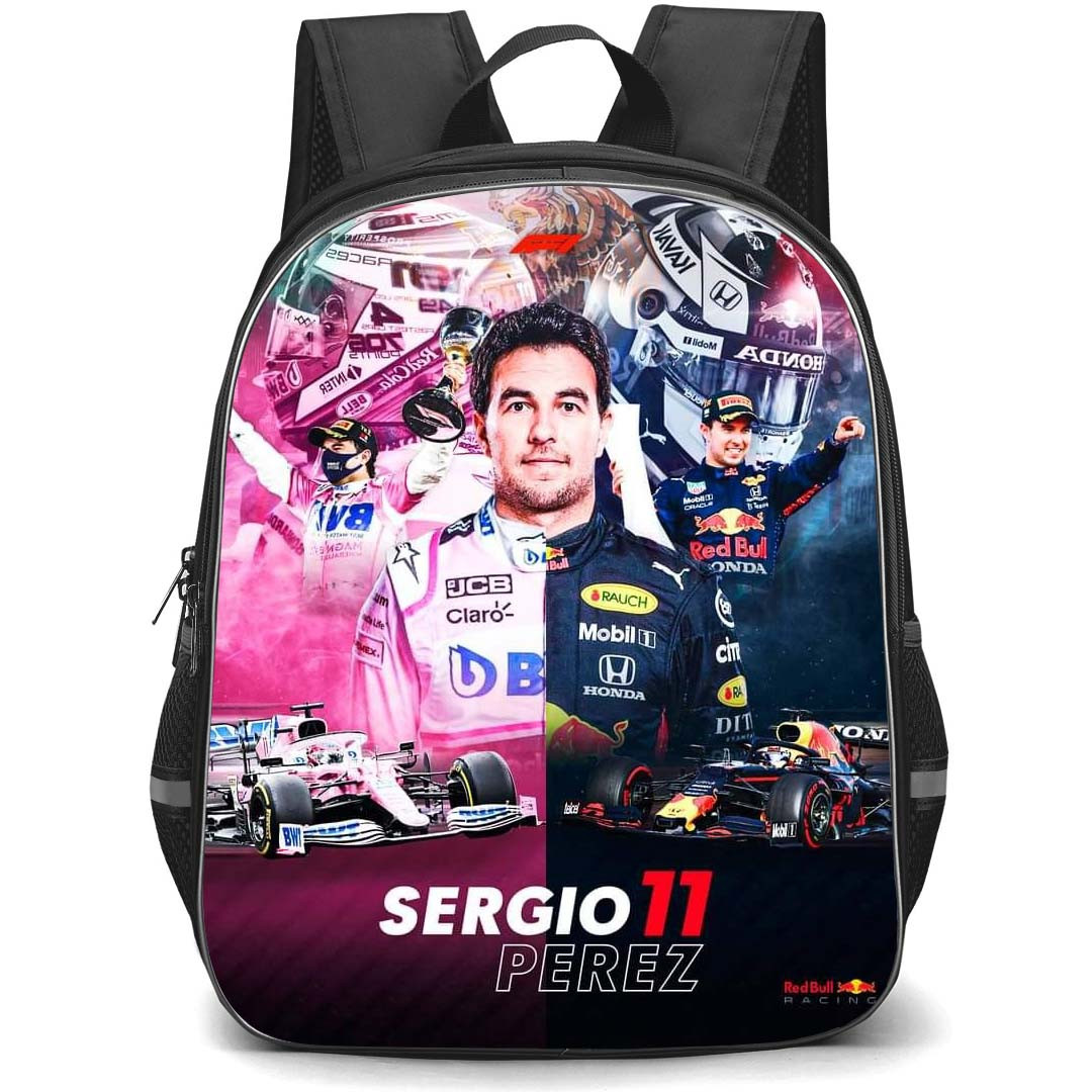 F1 Formula One Sergio Perez Backpack StudentPack - Sergio Perez 11 Portrait Poster