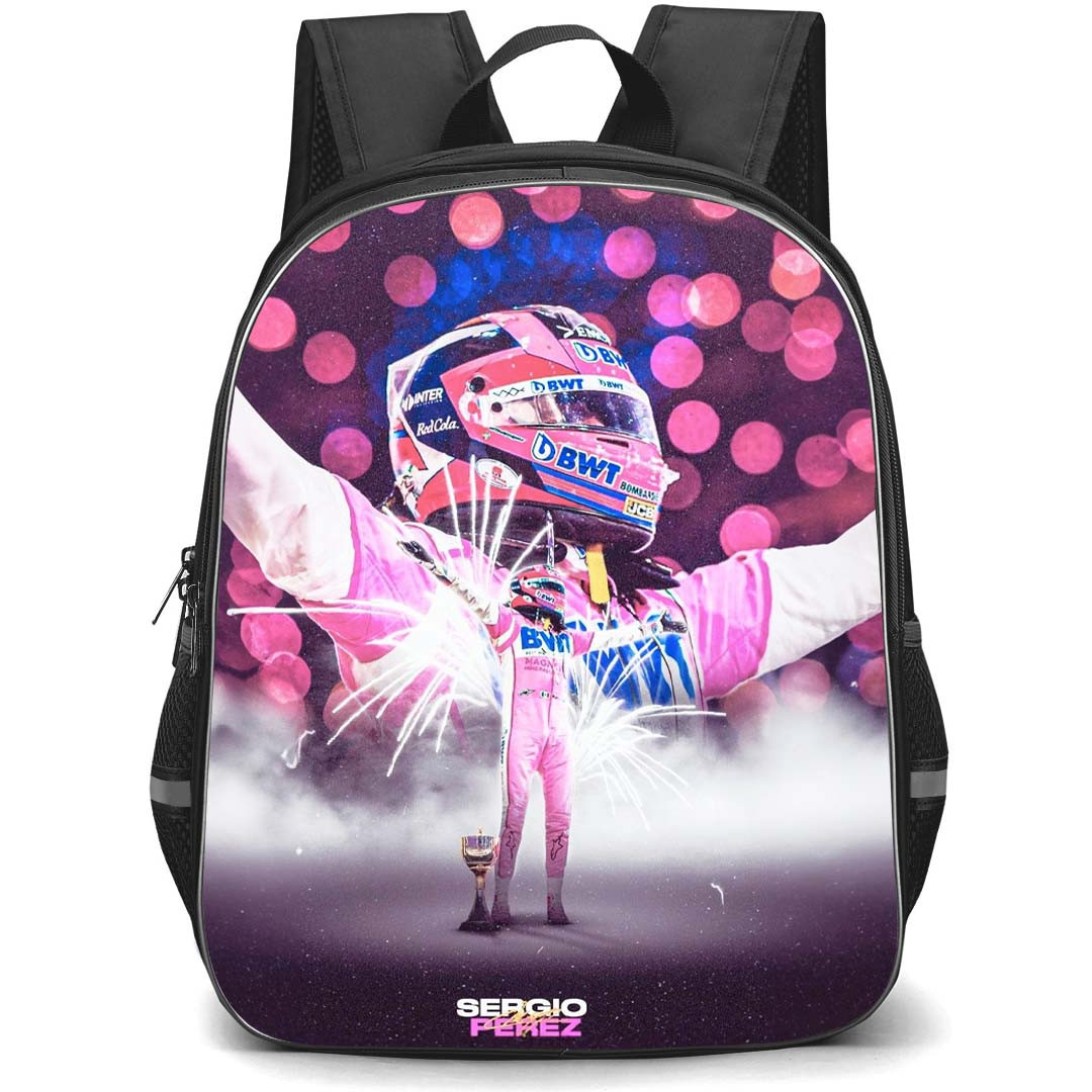 F1 Formula One Sergio Perez Backpack StudentPack - Sergio Perez Celebration Poster