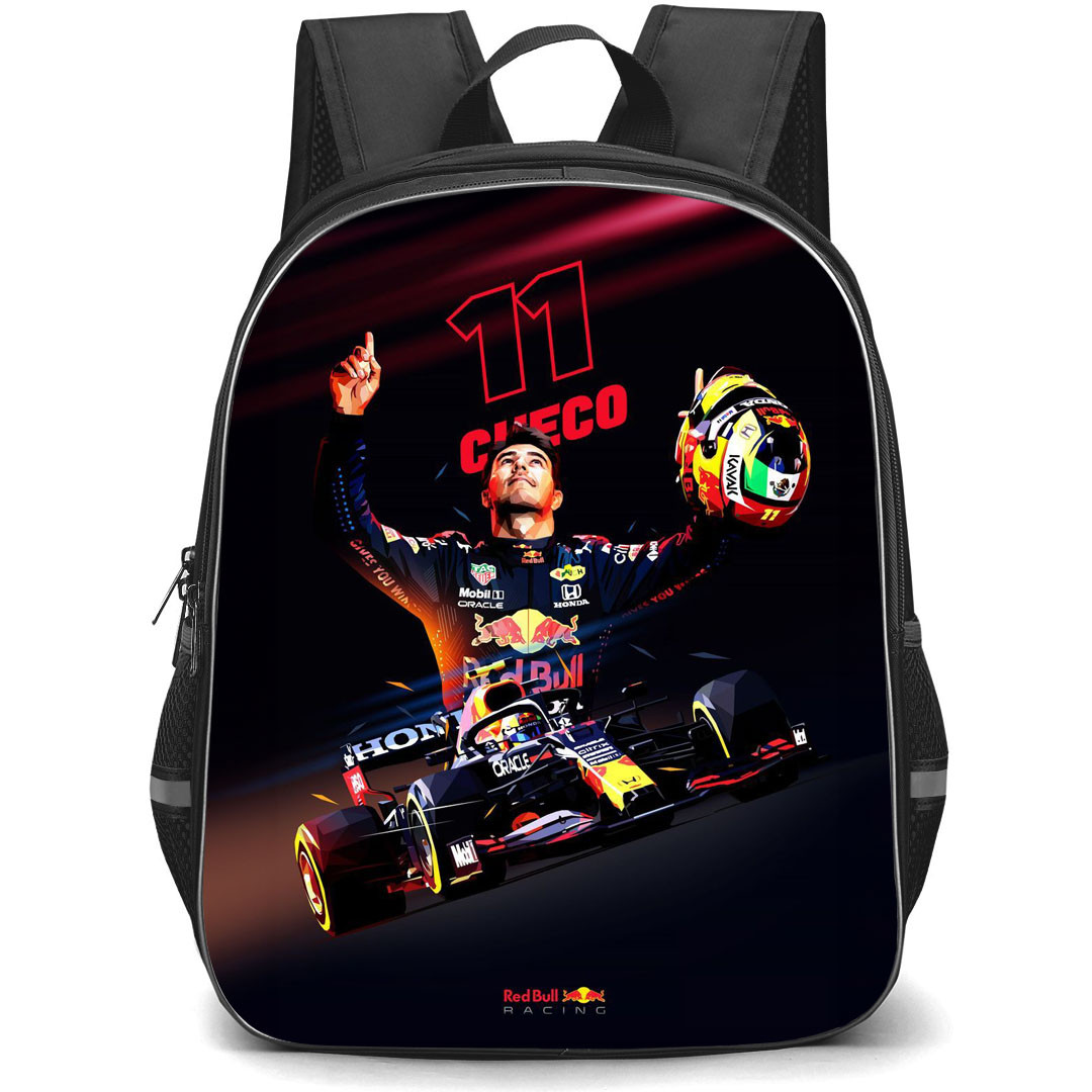F1 Formula One Sergio Perez Backpack StudentPack - Sergio Perez Celebration Wpap Art