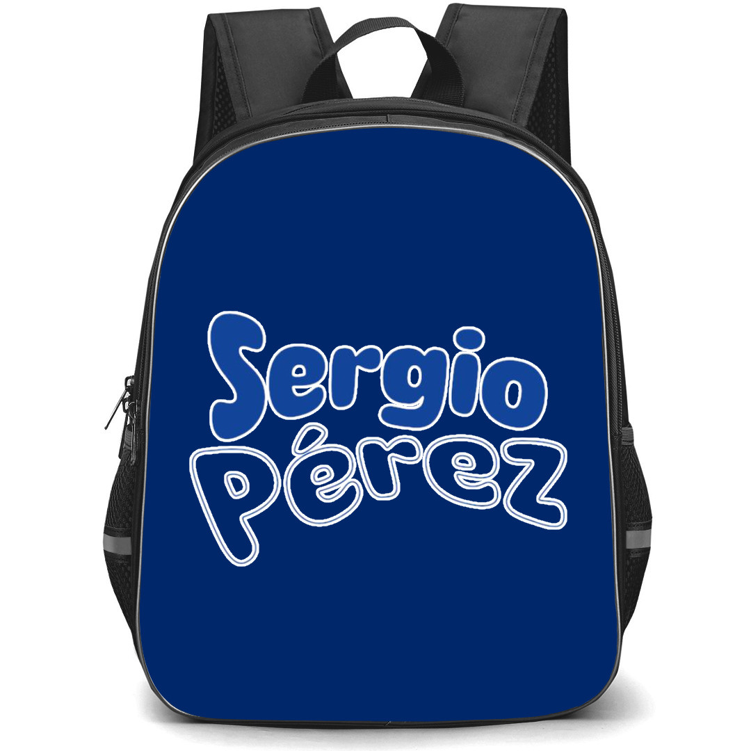F1 Formula One Sergio Perez Backpack StudentPack - Name Text Art