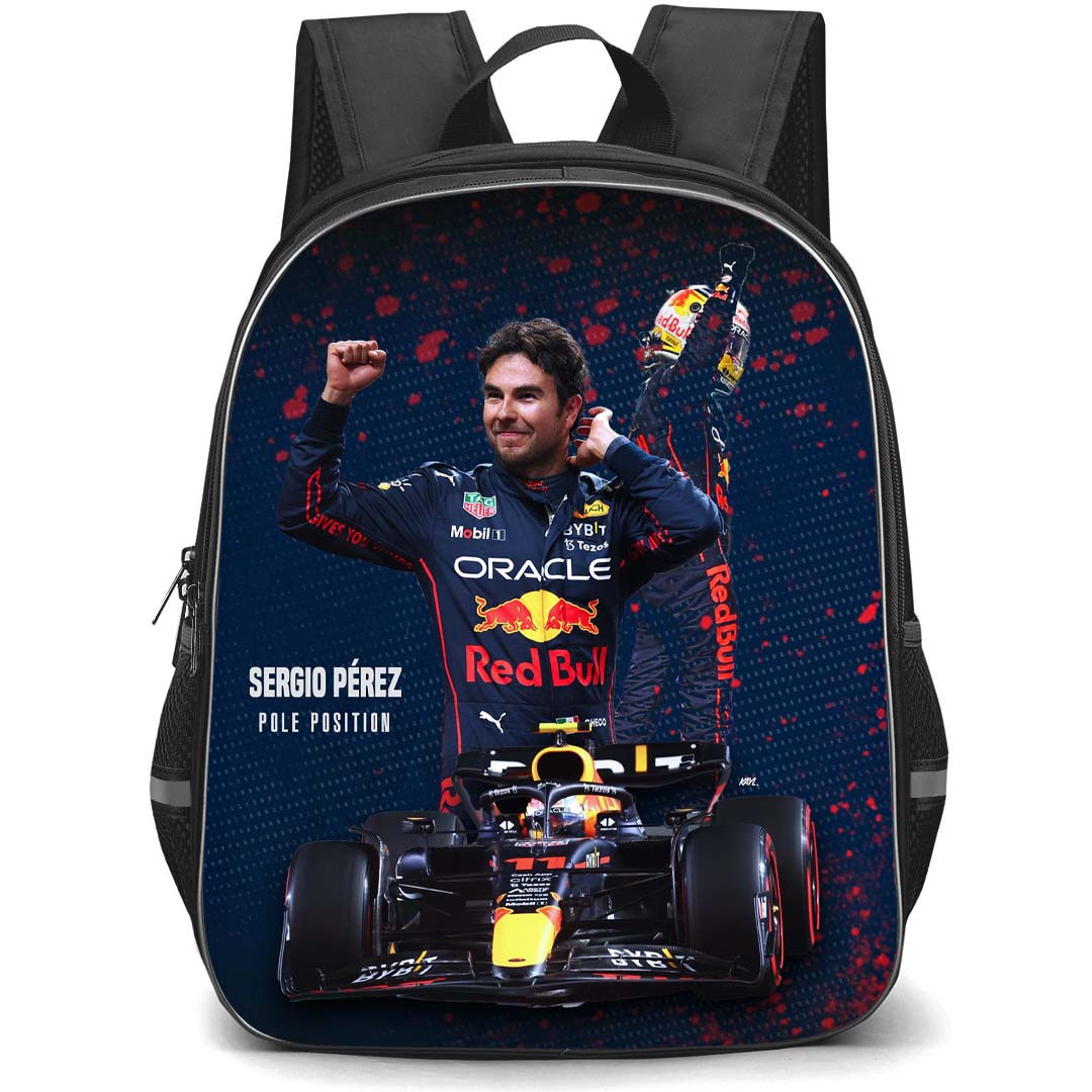F1 Formula One Sergio Perez Backpack StudentPack - Sergio Perez Pole Position Celebration Poster
