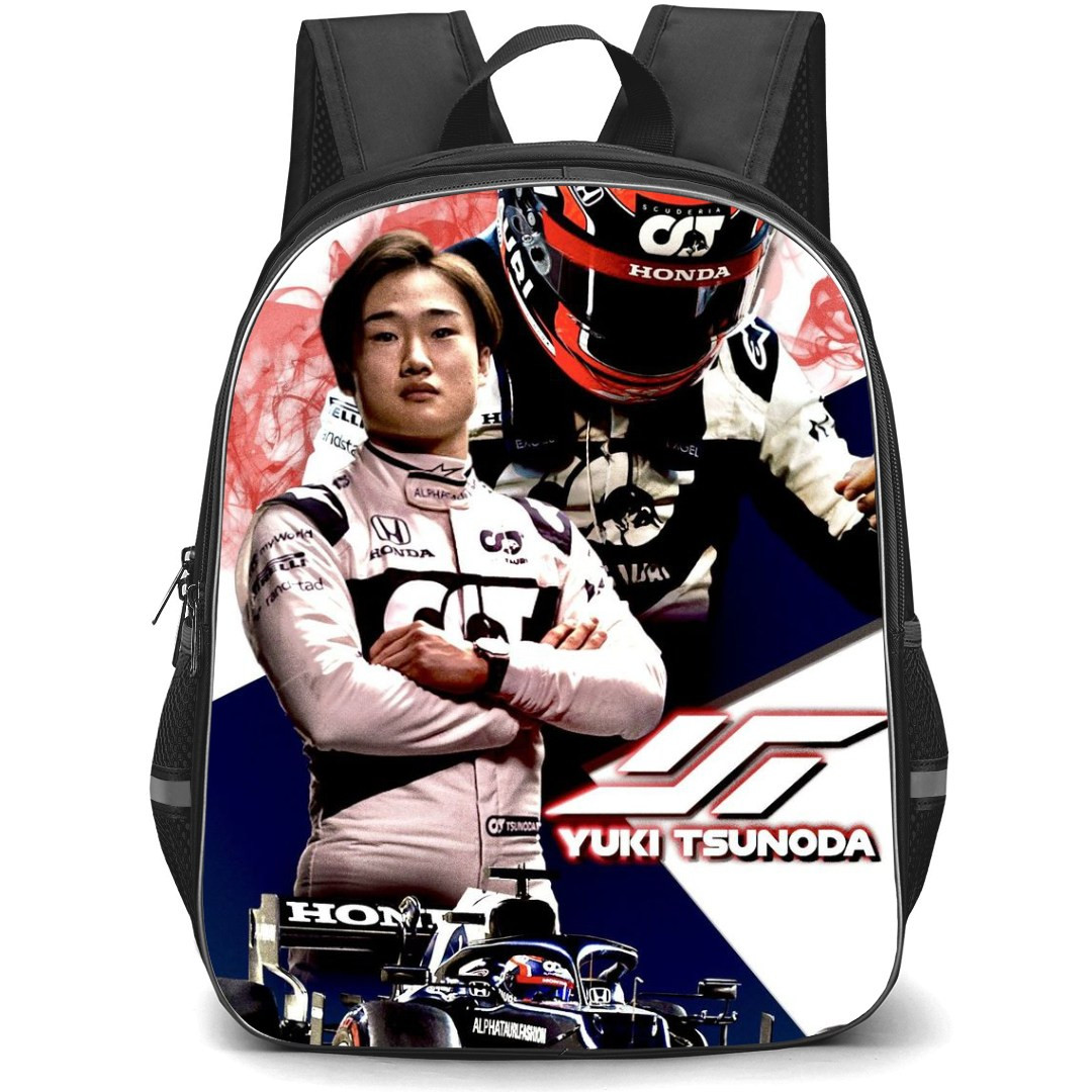 F1 Formula One Yuki Tsunoda Backpack StudentPack - Crossed Arms Poster