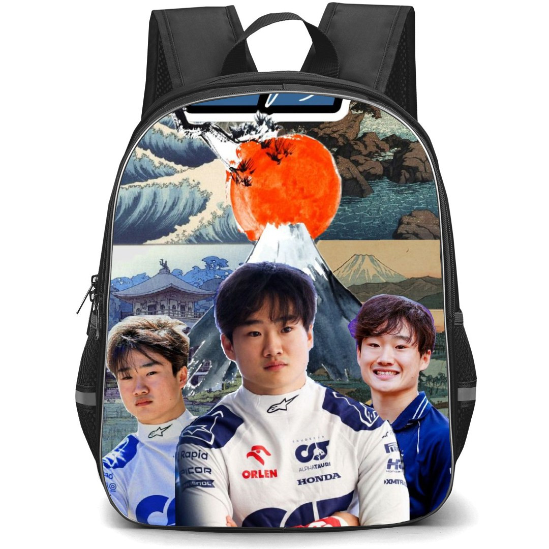 F1 Formula One Yuki Tsunoda Backpack StudentPack - Japan Paintings Background