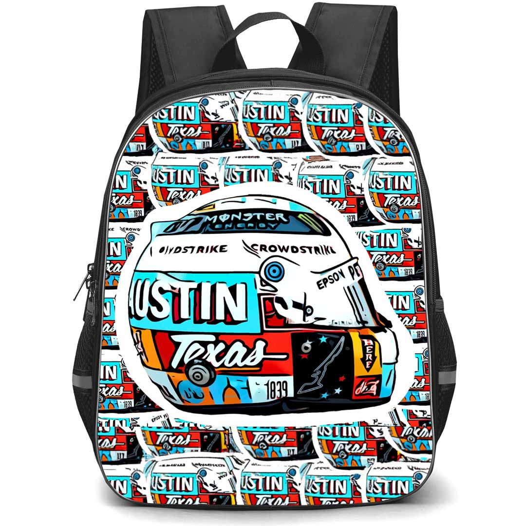 F1 Formula One Valtteri Bottas Backpack StudentPack - Valtteri Bottas 2021 COTA Helmet Vinyl Sticker