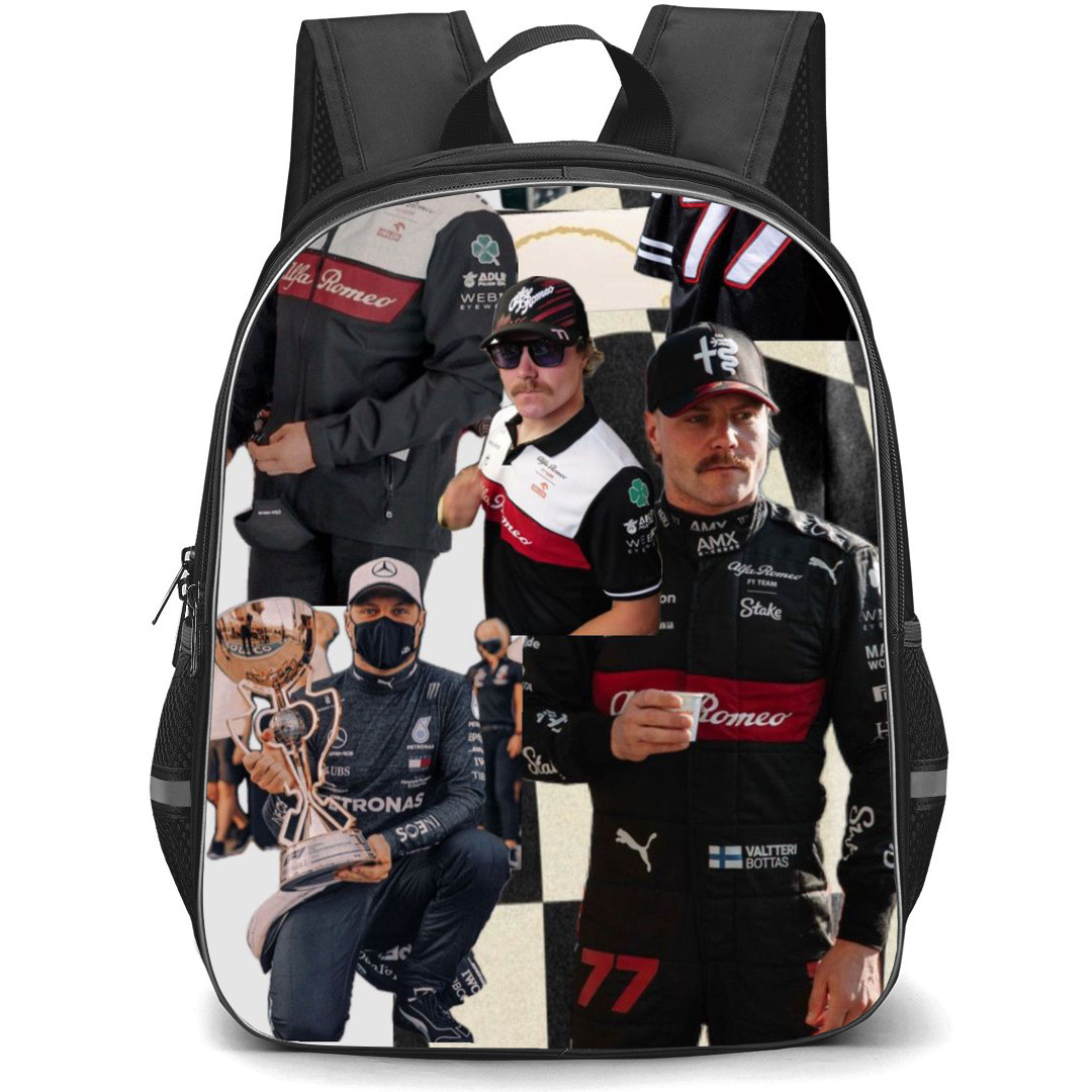 F1 Formula One Valtteri Bottas Backpack StudentPack - Aesthetic Collage Art