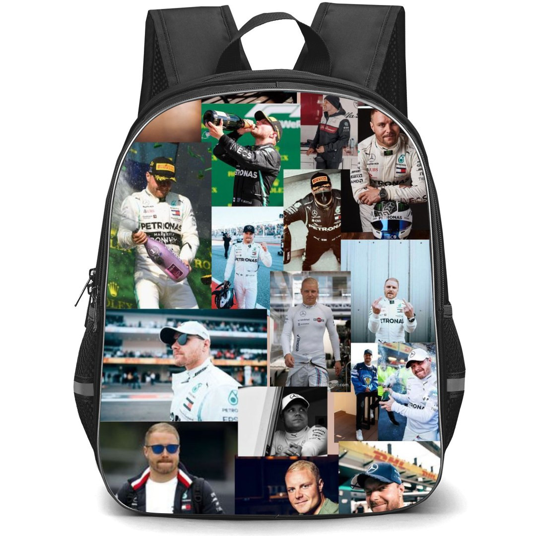 F1 Formula One Valtteri Bottas Backpack StudentPack - Collage Art