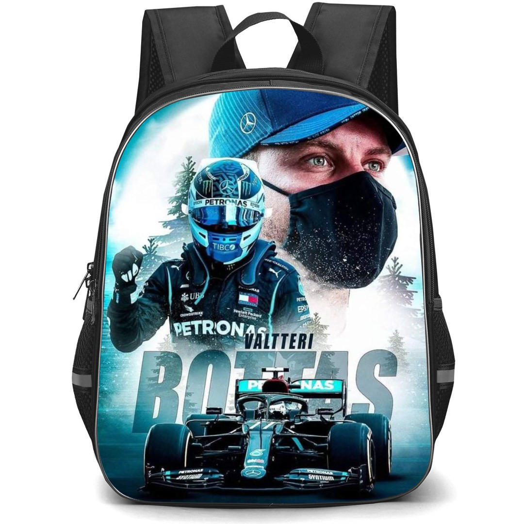 F1 Formula One Valtteri Bottas Backpack StudentPack - Dark Forest Background Poster