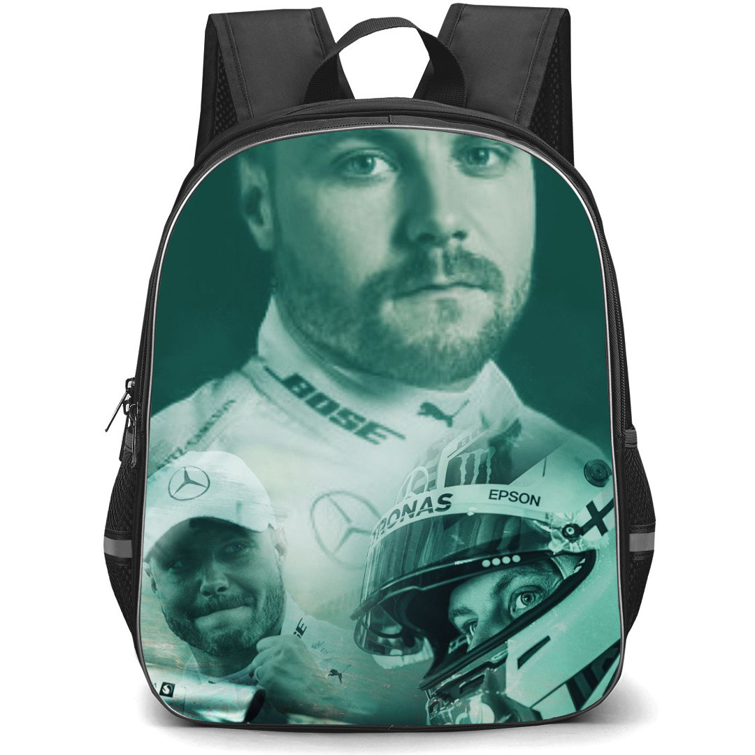 F1 Formula One Valtteri Bottas Backpack StudentPack - Green Tone Portrait