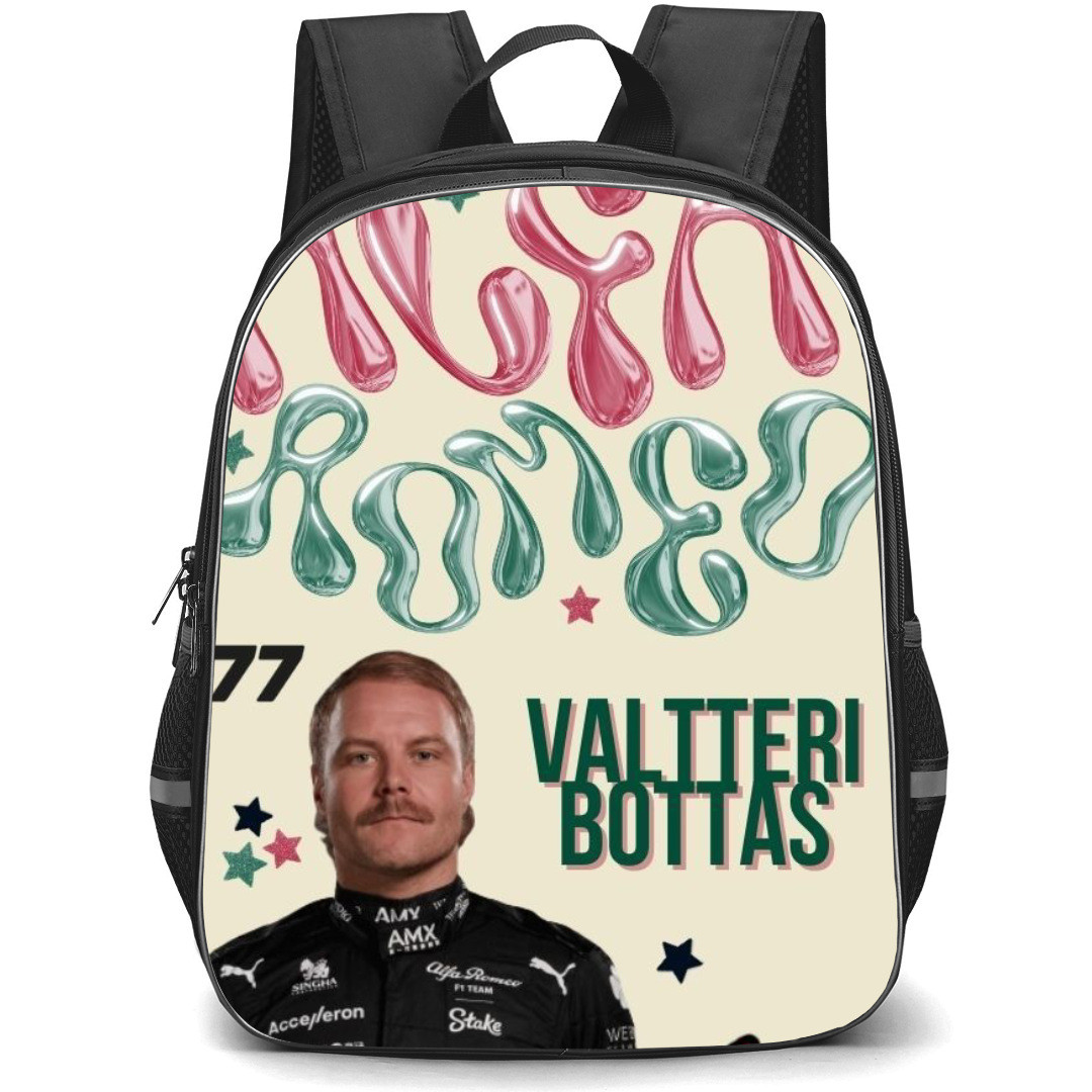 F1 Formula One Valtteri Bottas Backpack StudentPack - Liquid Metal Portrait