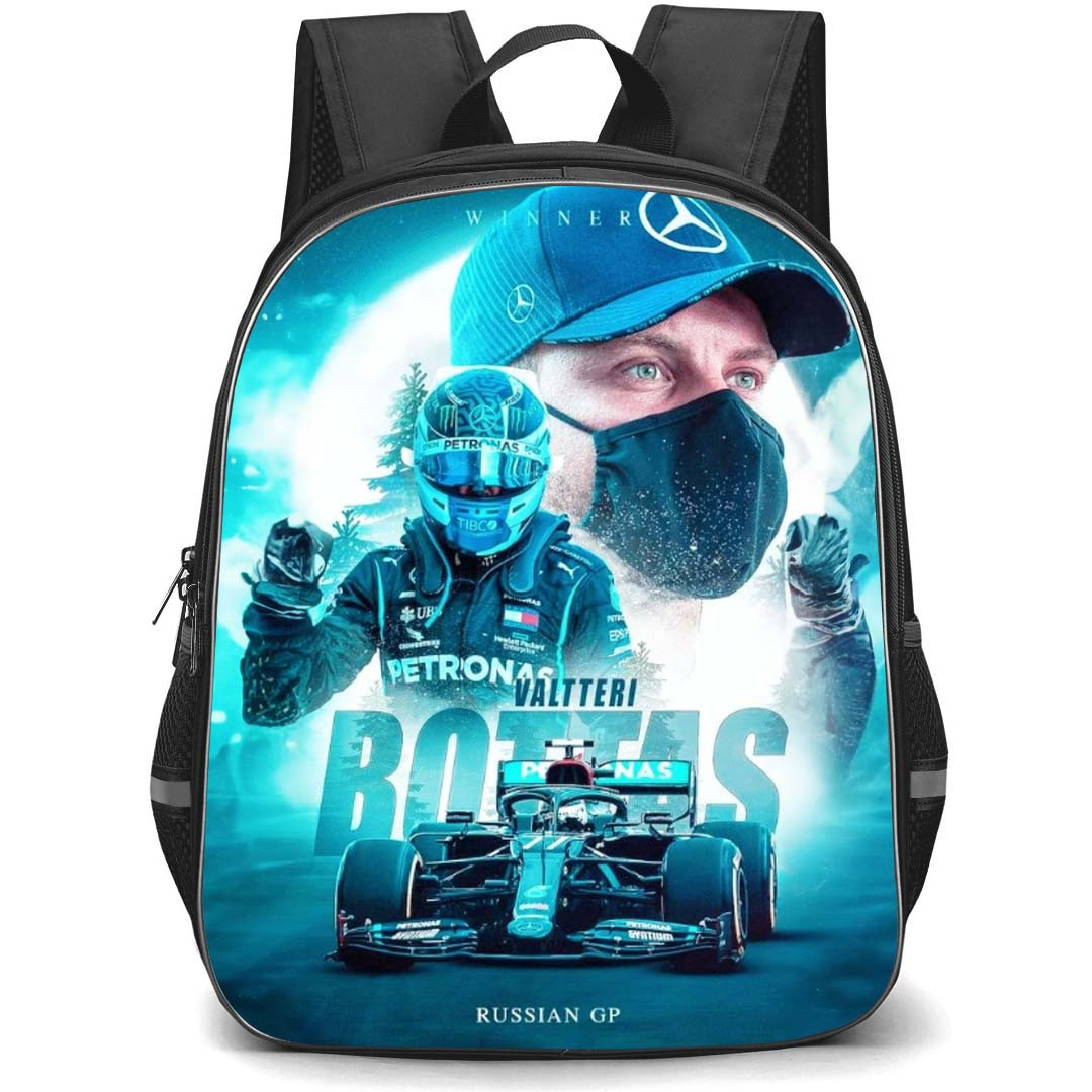 F1 Formula One Valtteri Bottas Backpack StudentPack - Valtteri Bottas Russian GP Winner Poster