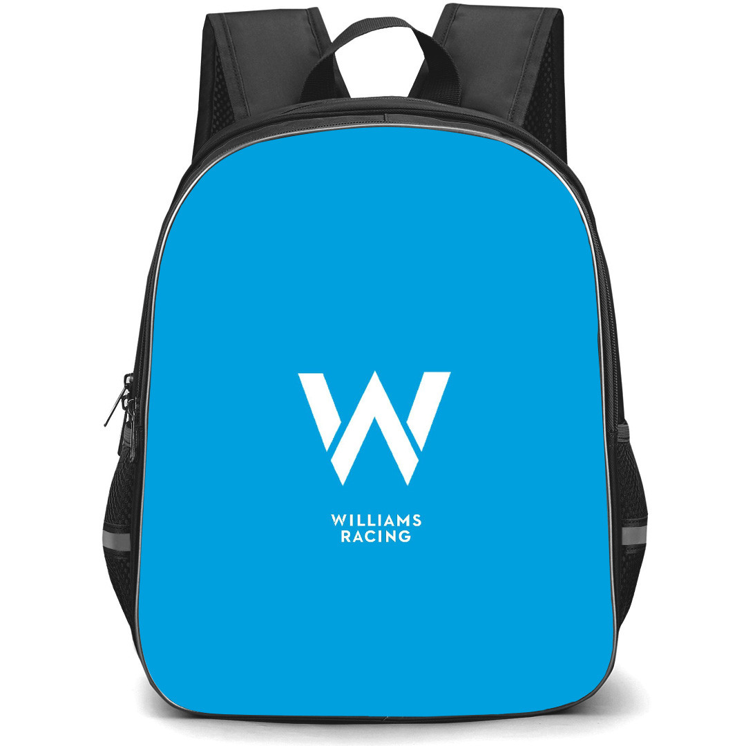 F1 Formula One Williams Racing Backpack StudentPack - Williams Racing Logo On Blue Background