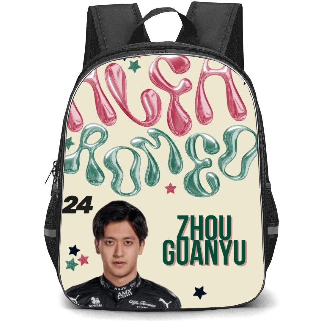 F1 Formula One Zhou Guanyu Backpack StudentPack - Trend Gleam Poster