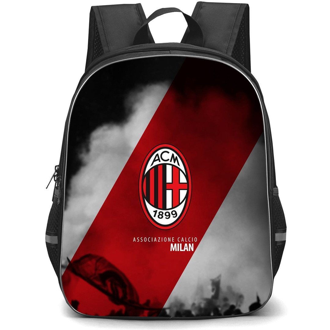 A.C. Milan Backpack StudentPack - A.C. Milan Logo Stripe Background