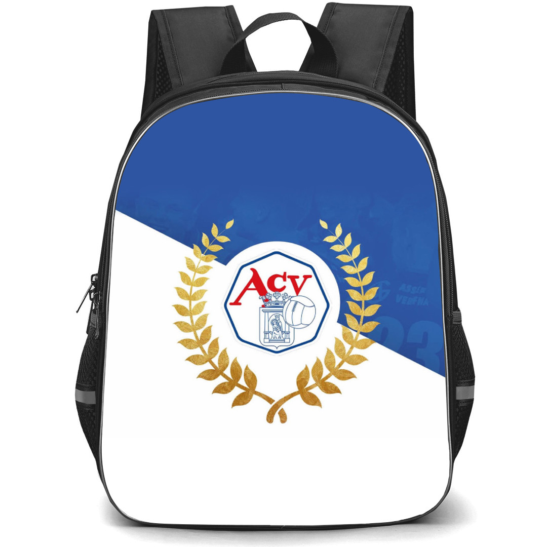 ACV Backpack School Bag StudentPack - Logo In Blue And White Background Football Club
